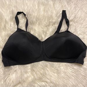 Catherines Bra 50C Black Wireless Lined Back Closure